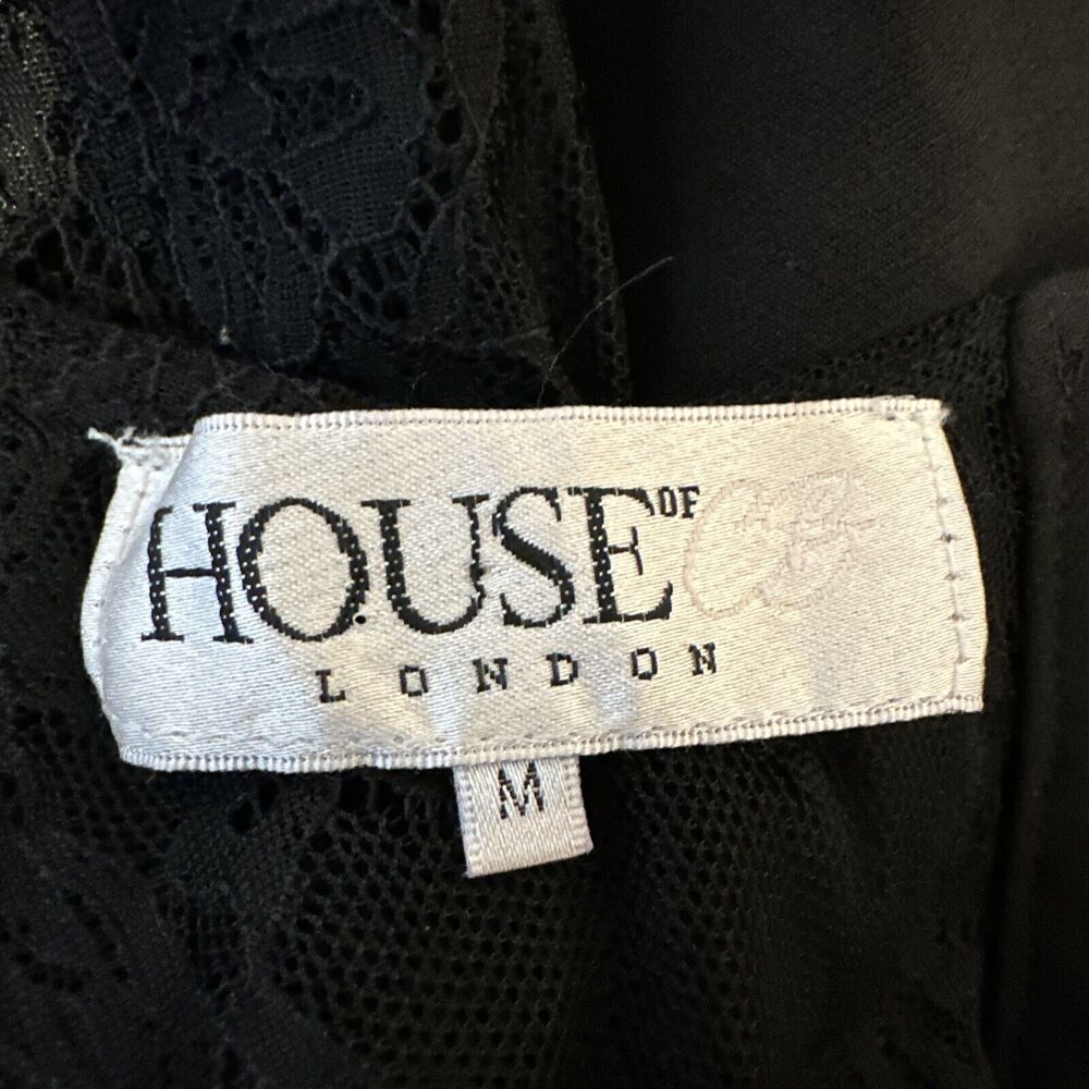 House of CB Black Lace Long Sleeve Dress - Picture 8 of 9